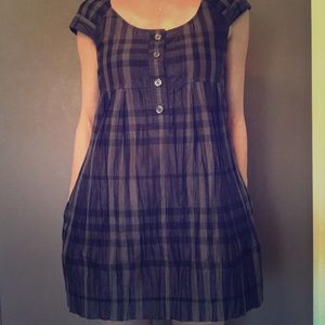 Burberry London purple plaid dress size 4